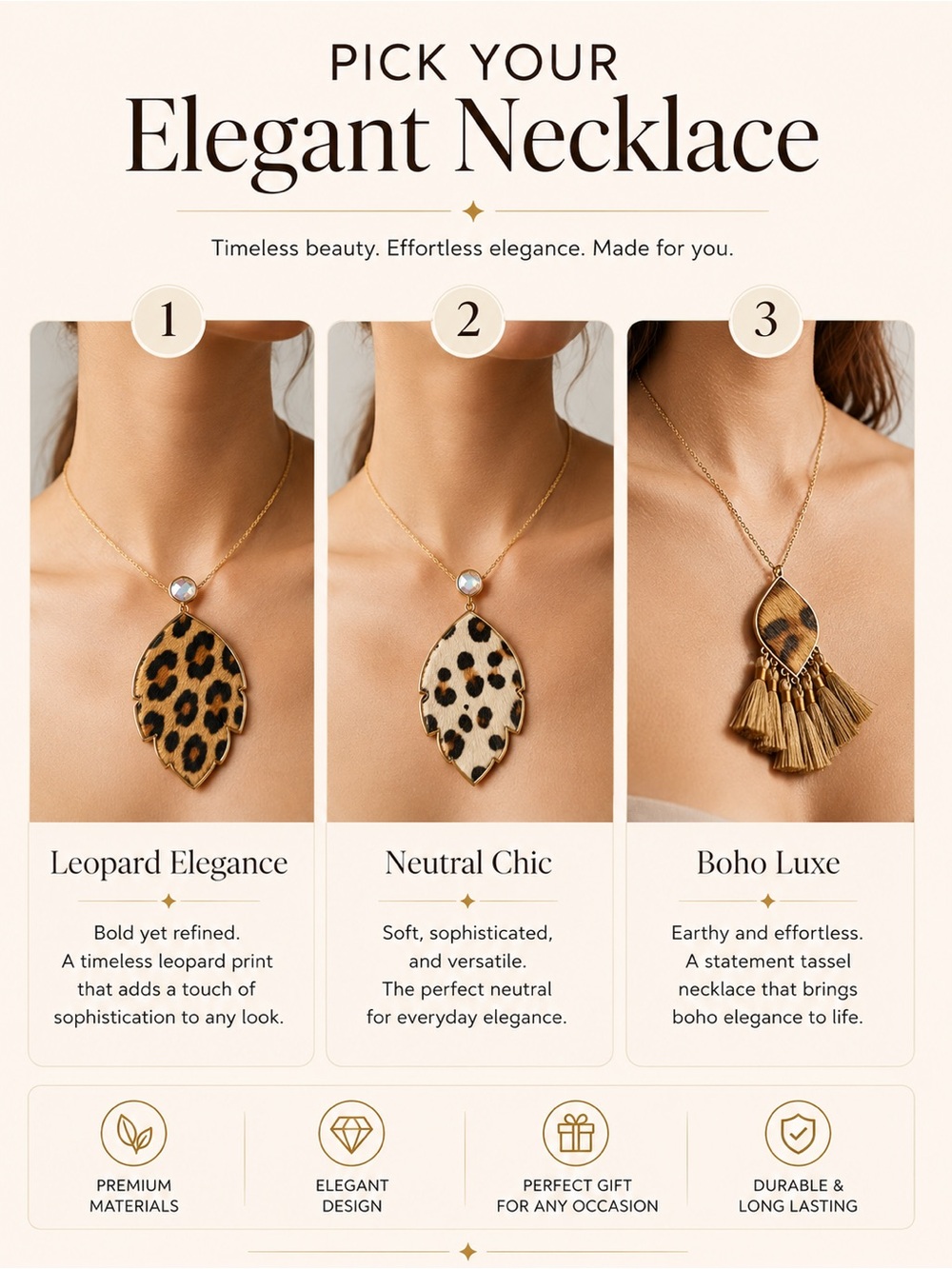 Pick Your Elegant Pendant Necklace